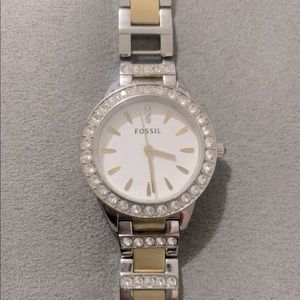 Silver and gold fossil watch women’s-interchangeable links